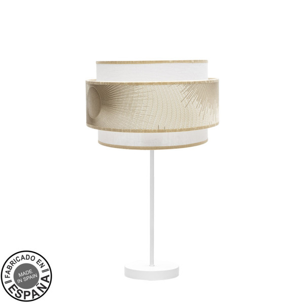 FABRILAMP Lámpara de sobremesa Alto Nepal 1xe27 Blanco/oro 30d