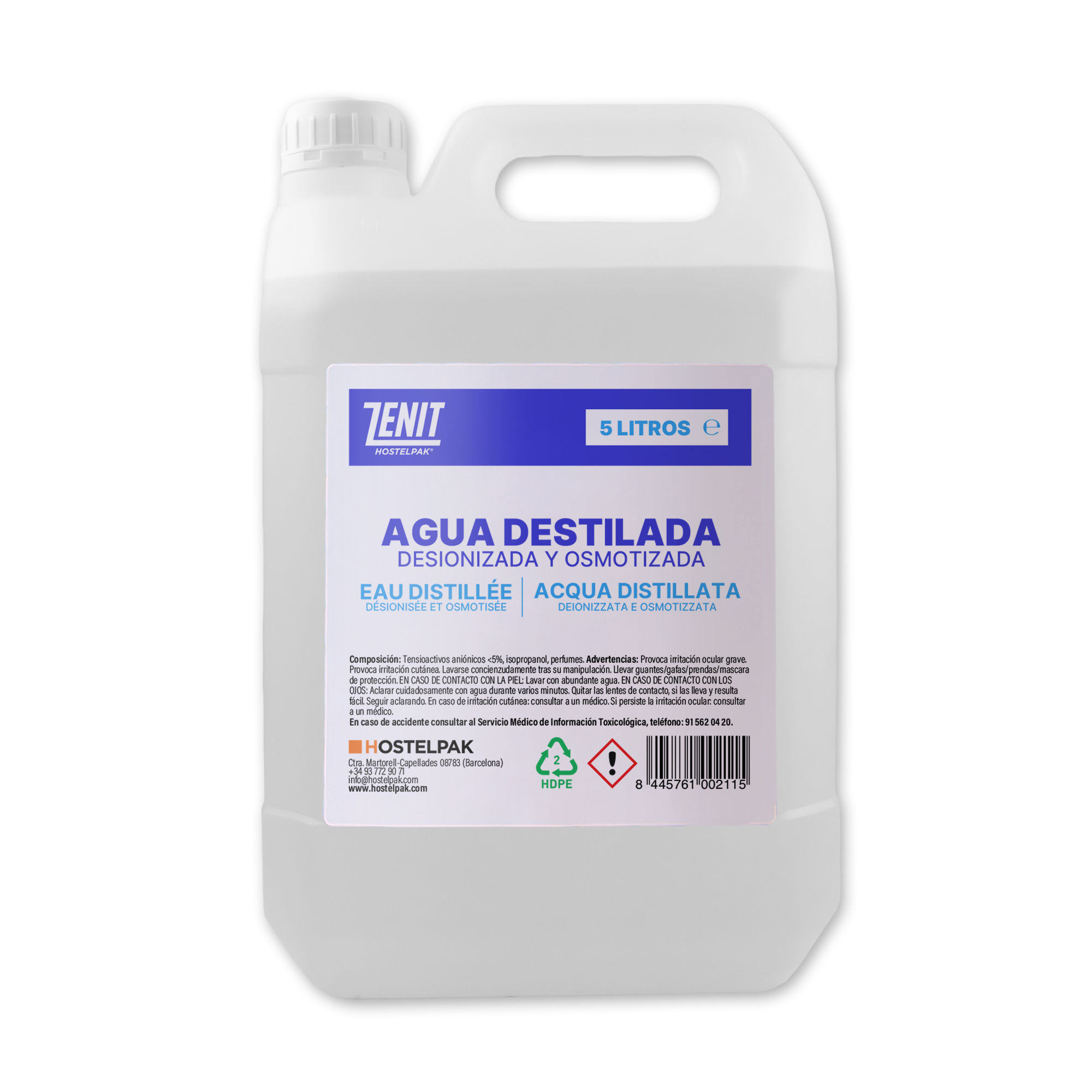 HOSTELPAK 5L Oxígeno activo líquido Blanqueante para ropa Productos de  limpieza para lavandería y tintorería Limpieza profesional