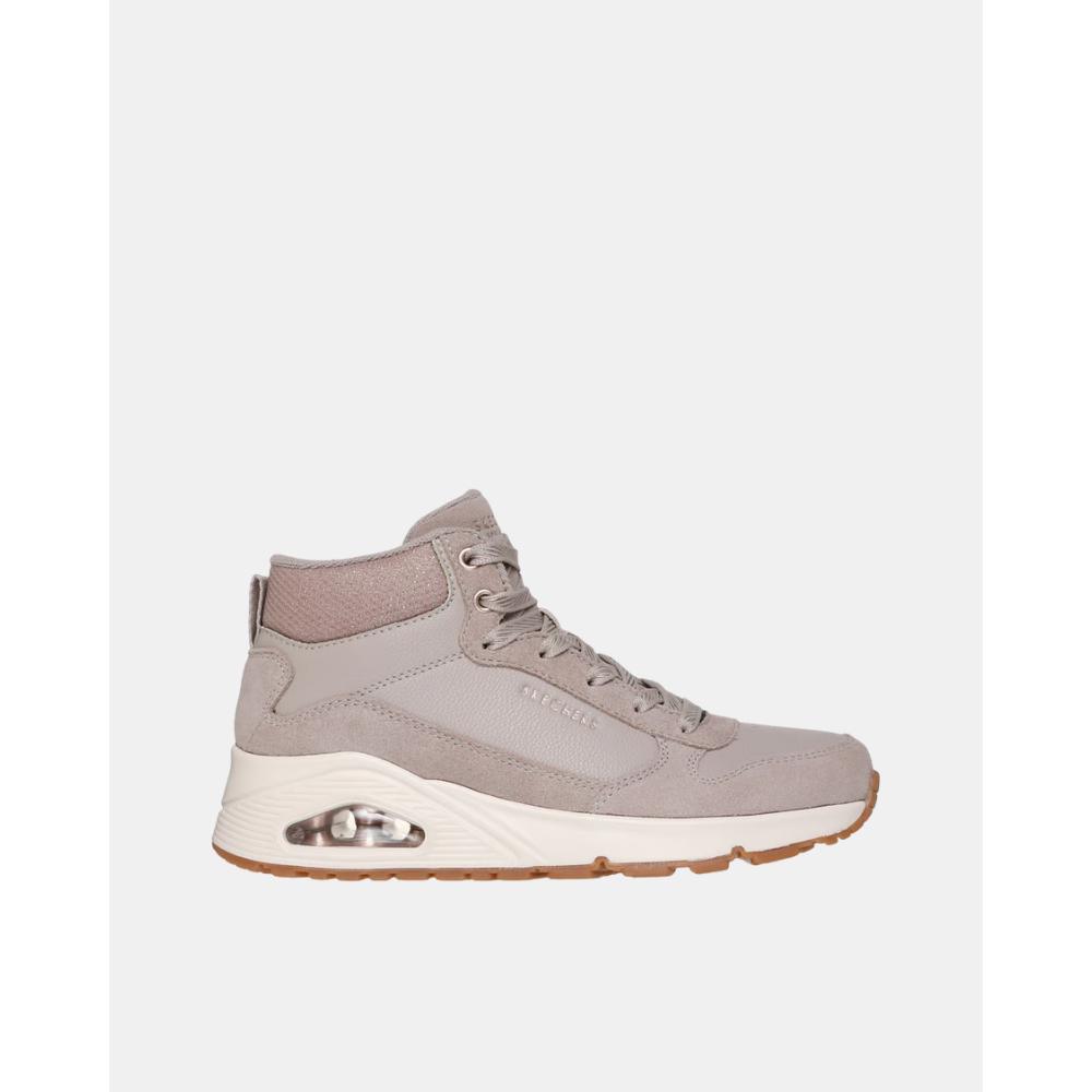 SKECHERS 177181 UNO Zapatillas Altas Mujer Taupe