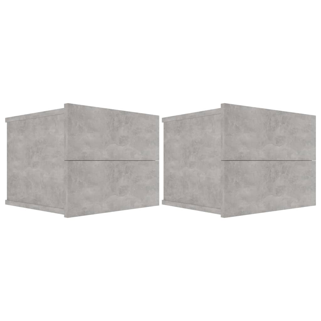 Vidaxl Mesitas de Noche 2 Unidades Contrachapada 40x30x30 Cm Roble Ahumado