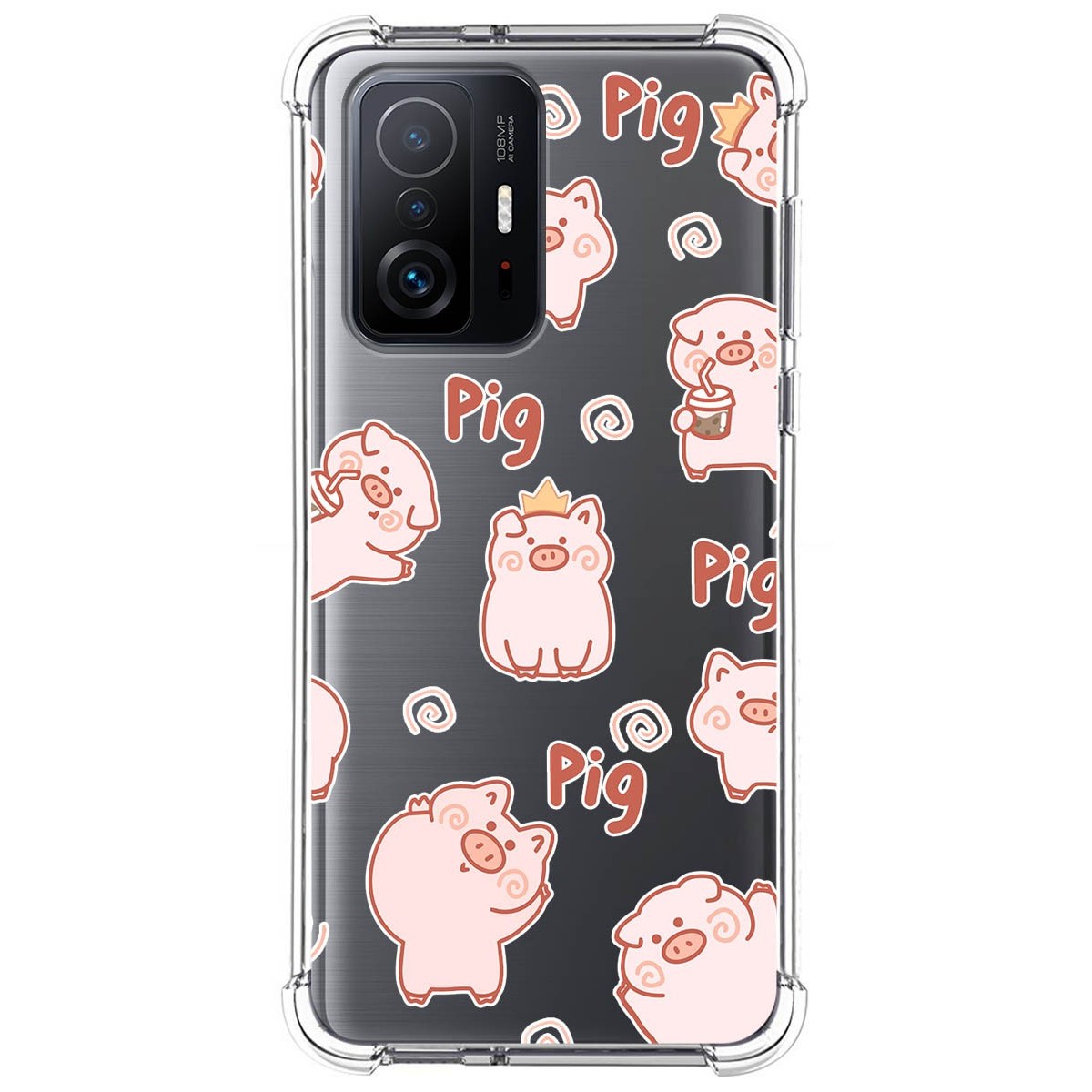 Funda Silicona Antigolpes para Xiaomi 11T 5G / 11T Pro 5G diseño Cerdos Dibujos