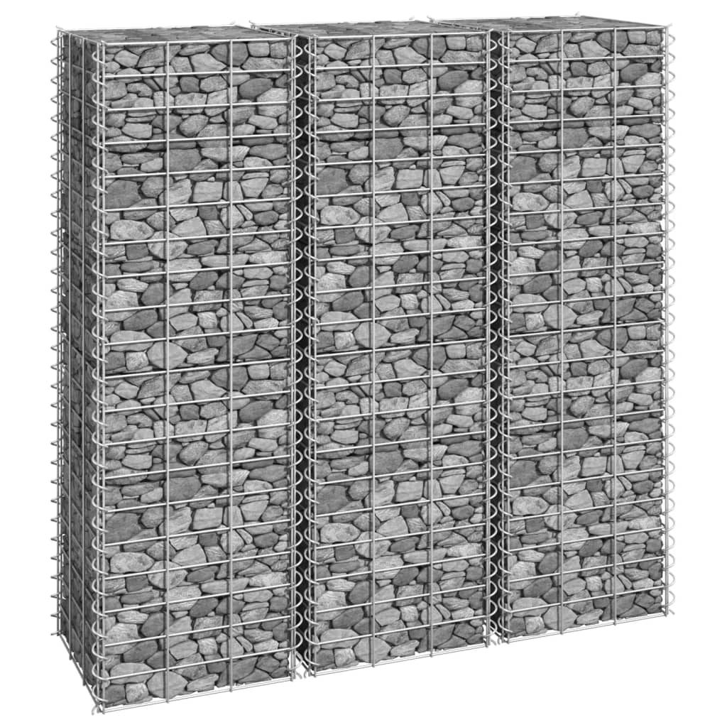 Vidaxl Arriates de Gaviones Hierro 30 X 30 X 50 Cm (3 Pcs)
