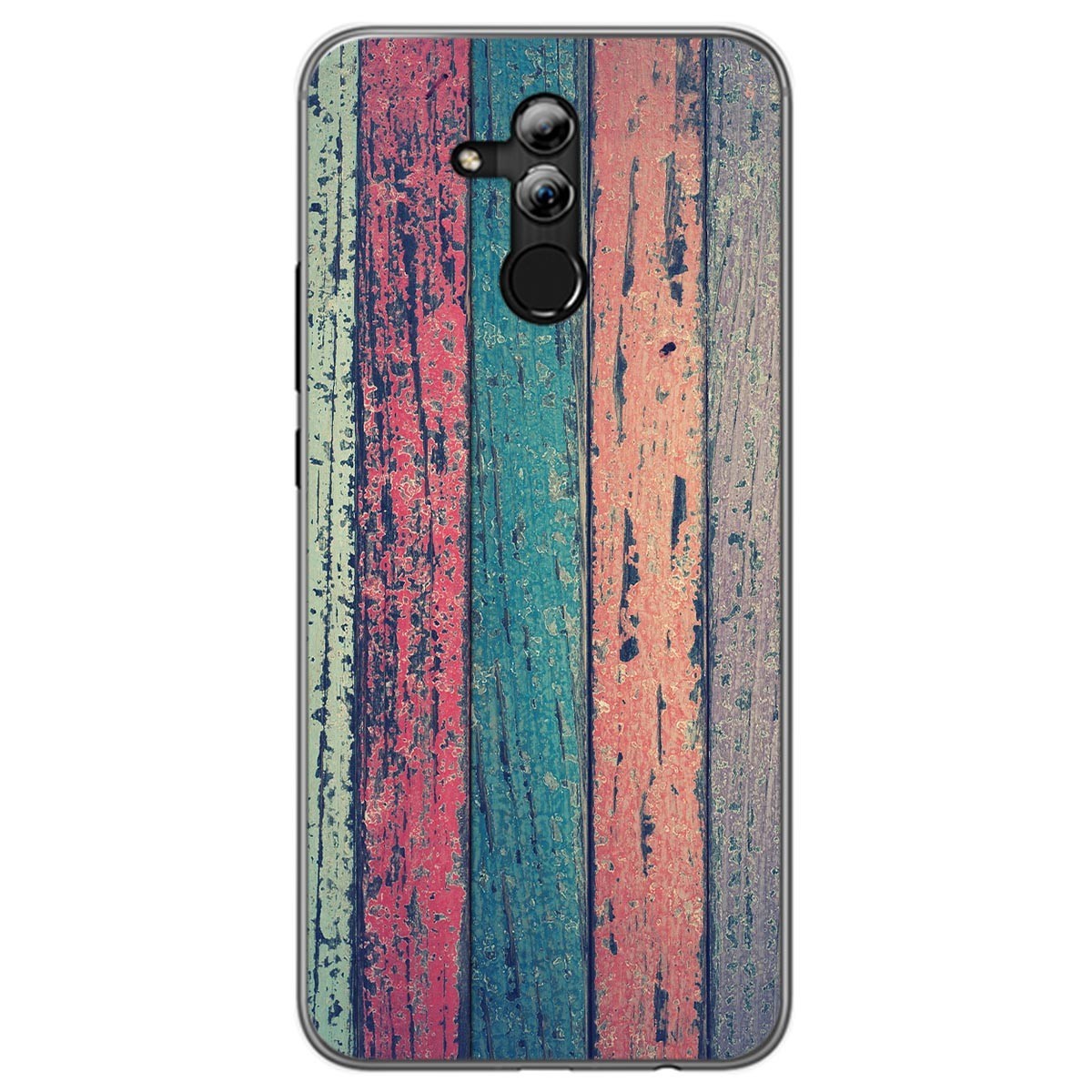 Tumundosmartphone Funda Gel Tpu para Huawei Mate 20 Lite diseño Madera 10 Dibujos