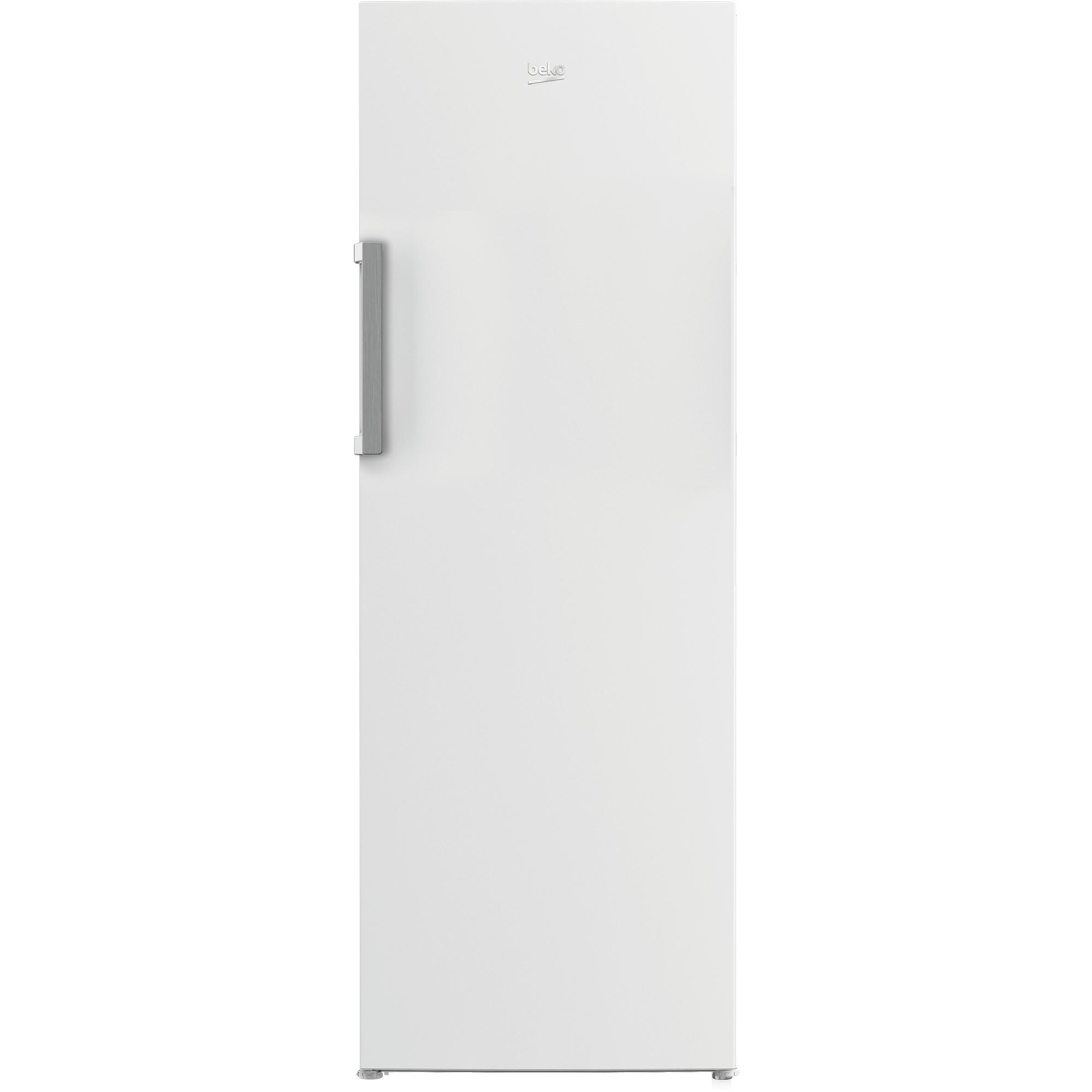Beko - Congelador vertical RFNE290L41WN de 256 L, clase energética E, tecnología No Frost, 5 cajones + 2 compartimentos con tapa, alto 171 cm x ancho 59 cm, color blanco, para cocina o espacio de almacenaje