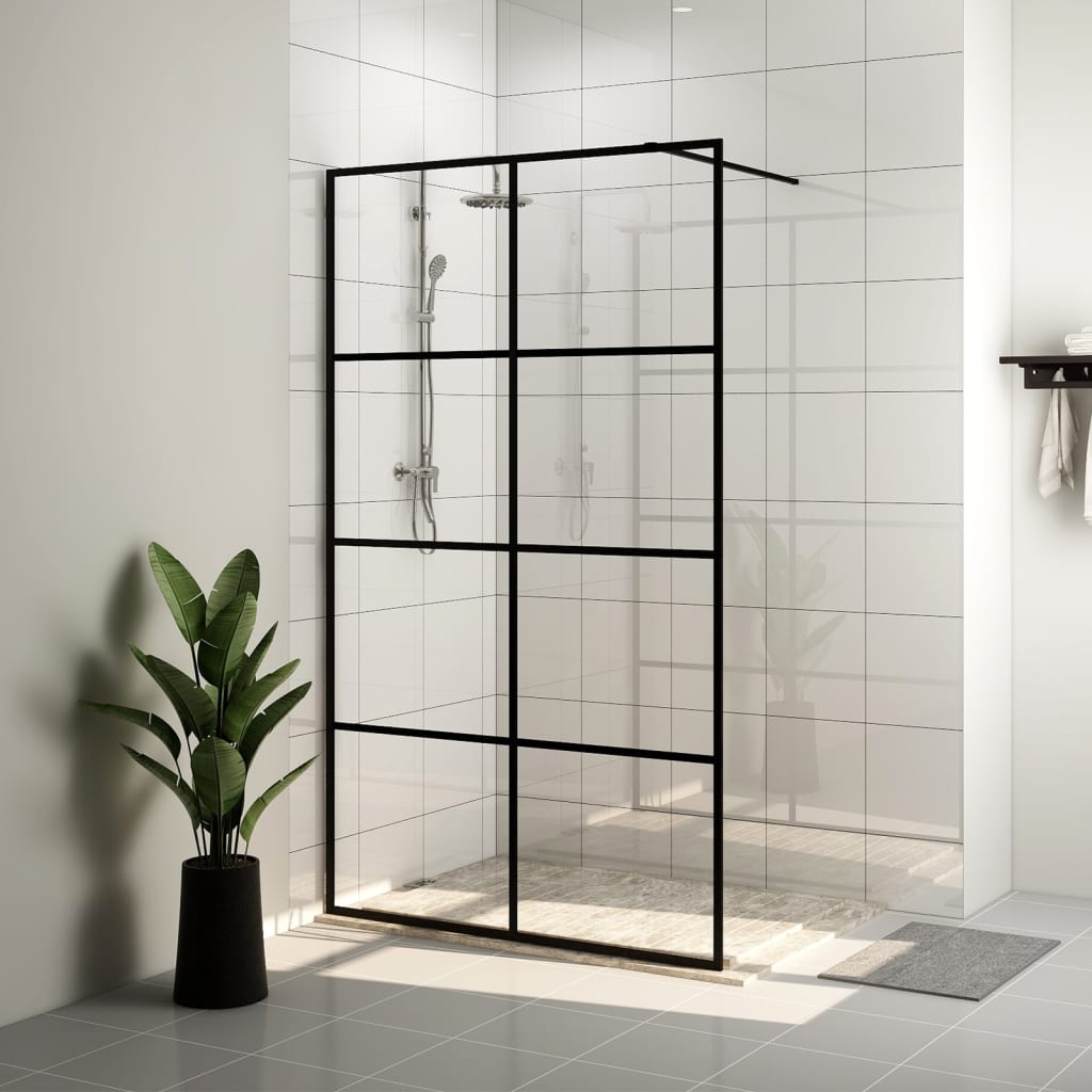 Mampara de Ducha Accesible Vidrio ESG 140x195 cm Cabina Color Negro,  Blanco,  Plateado y mas