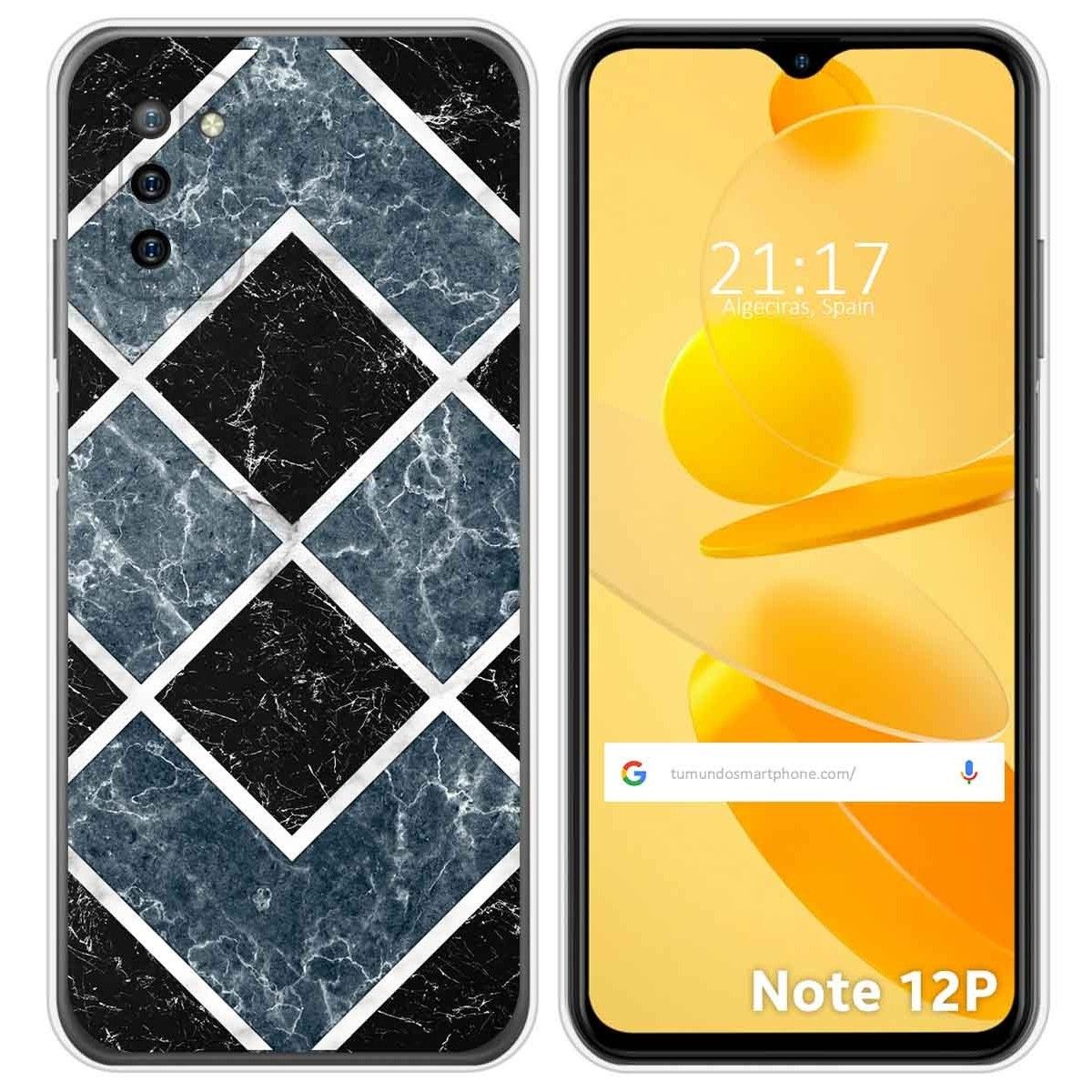 Funda Silicona para Ulefone Note 12P diseño Mármol 06 Dibujos