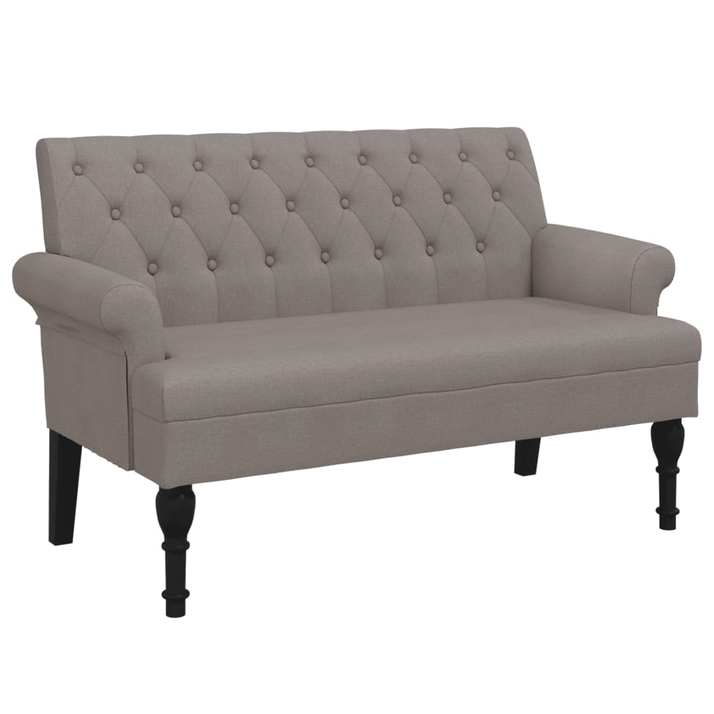 vidaXL Banco con respaldo tela 120x62x75,5 cm Multicolor