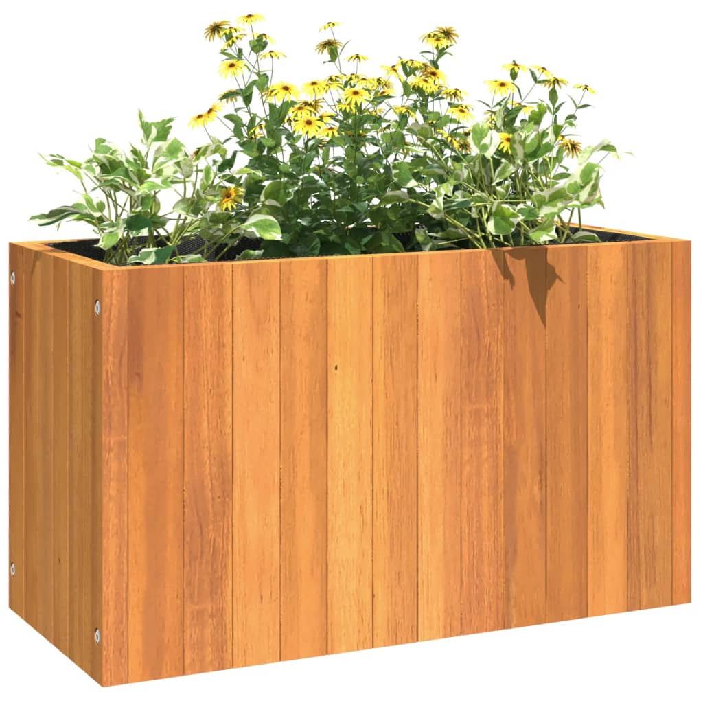 vidaXL Jardinera de madera maciza de acacia Dimensiones 25 x 25 x 25 cm,  35 x 35 x 35 cm,  45 x 45 x 45 cm y mas