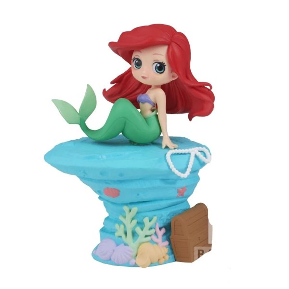 Banpresto - Figura coleccionable Ariel La Sirenita Q Posket Mermaid Style en PVC y ABS, 9 cm, con pedestal y articulación cervical, SKU BP88304