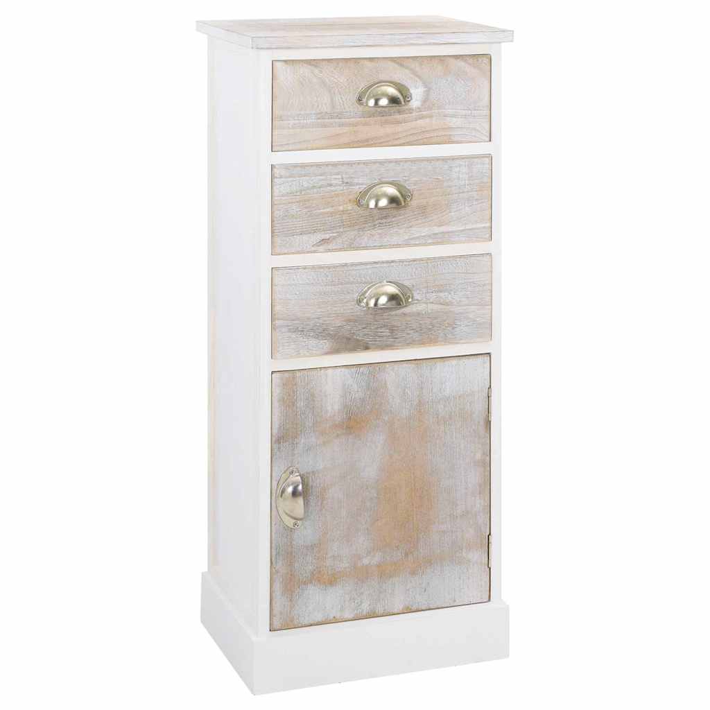 vidaXL Armario auxiliar de madera de paulownia en dimensiones 35 x 25 x 57 cm/35 x 30 x 90 cm/38 x 28 x 86 cm | estructura resistente ideal para salón dormitorio o estudio