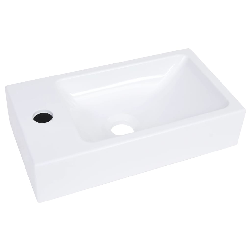Vidaxl Lavabo SMC Blanco 400x220x90 Mm para Baño y Tocador