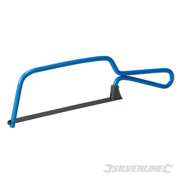 Sierra de Arco Pequeña Silverline con Arco Grueso de 6 Mm y Hoja Flexible de Acero Al Carbono