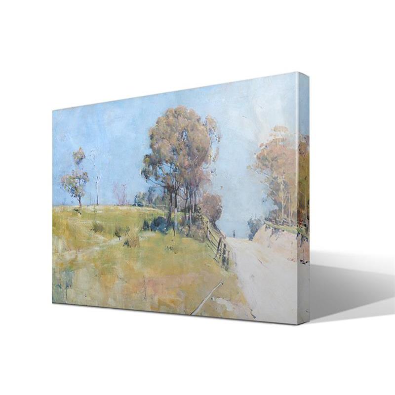 Cuadro Canvas Luz del Sol Sir Arthur Ernest Streeton - Alta Resolución - Lienzo 100% Algodón - Bastidor Madera 3x3cm - Obra de Arte - Calidad Superior
