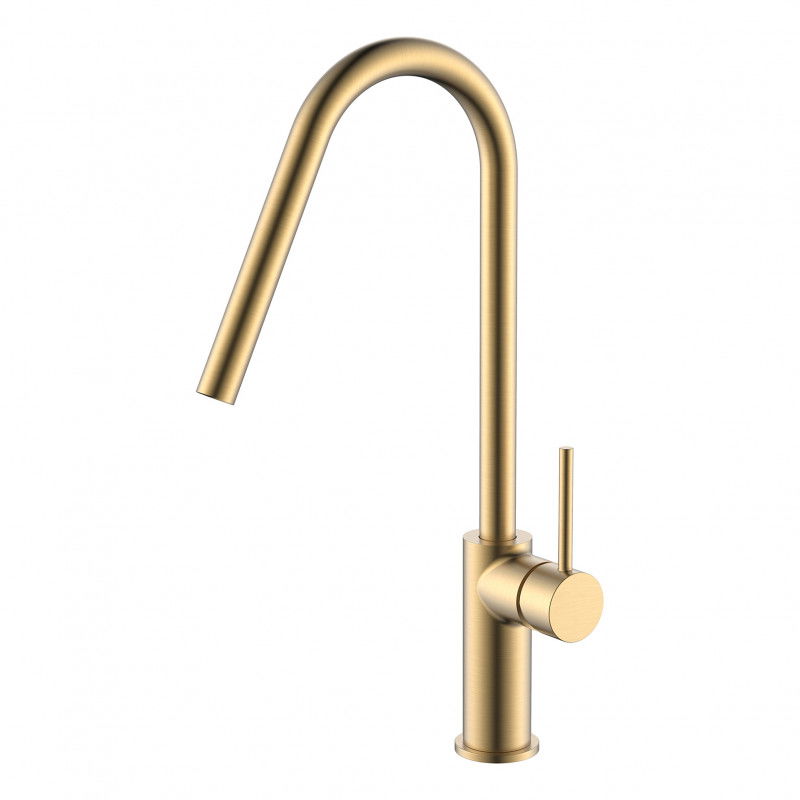 Imex Kenia GCE020/OC grifo de cocina monomando caño alto latón oro cepillado