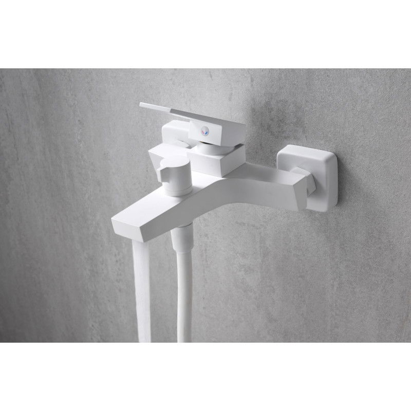 Imex Art BDAR025-4BL grifería monomando de bañera y ducha latón blanco mate