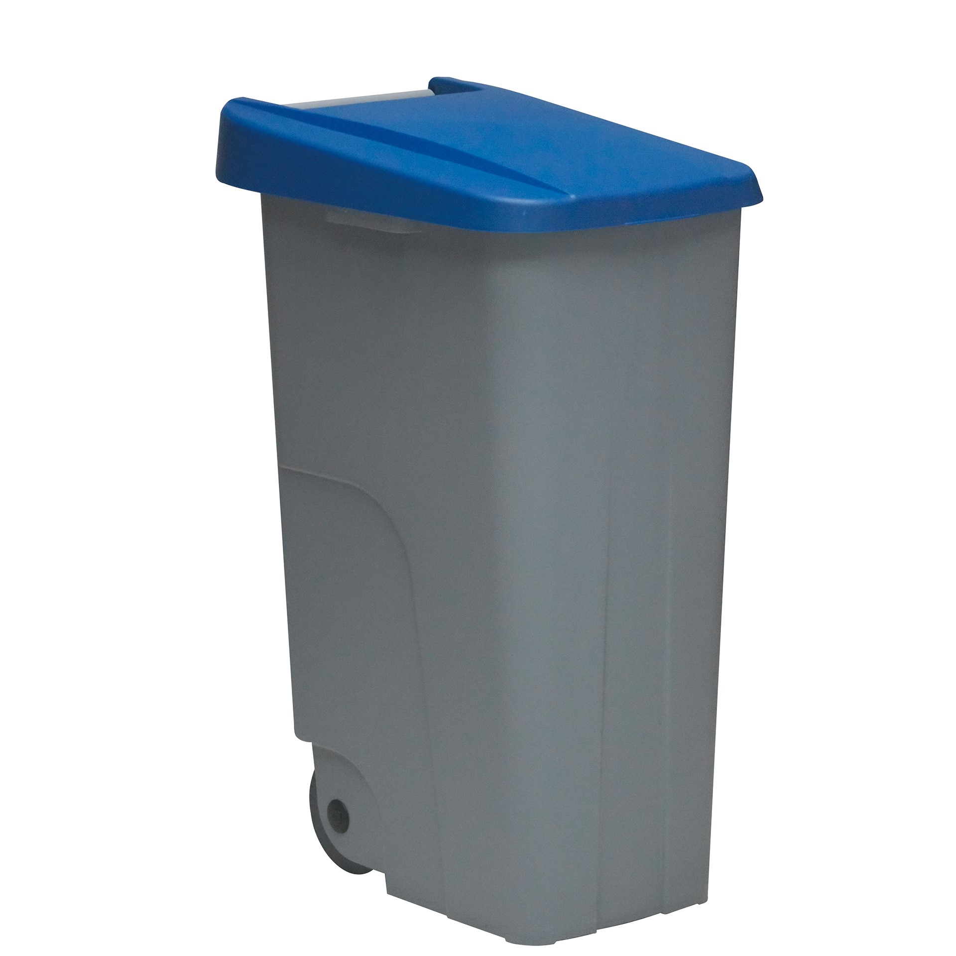 Well Home Contenedor Reciclo 85 litros Cerrado, Azul, 76x57x42 cm
