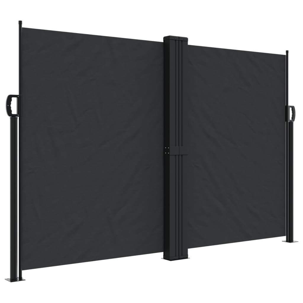 vidaXL Toldo lateral retráctil 160x1200 cm Color Negro, Crema, Azul