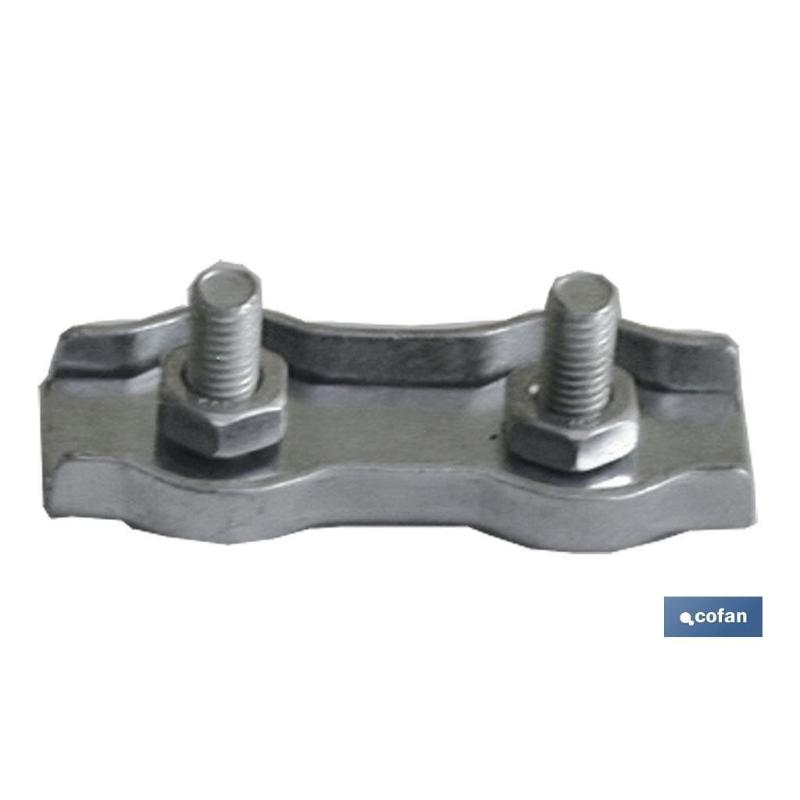 Sujetacables planos doble m-5   caja 100 unid.