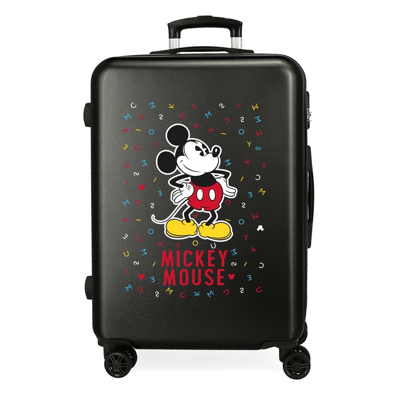 Disney Mickey Maleta Mediana ABS Rígida Have A Good Day Mickey Negro