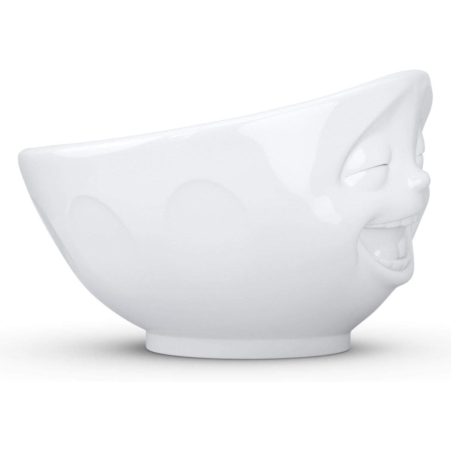 FIFTYEIGHT PRODUCTS - Bol 500 Ml. con Cara Riendo de Porcelana de Alta Calidad