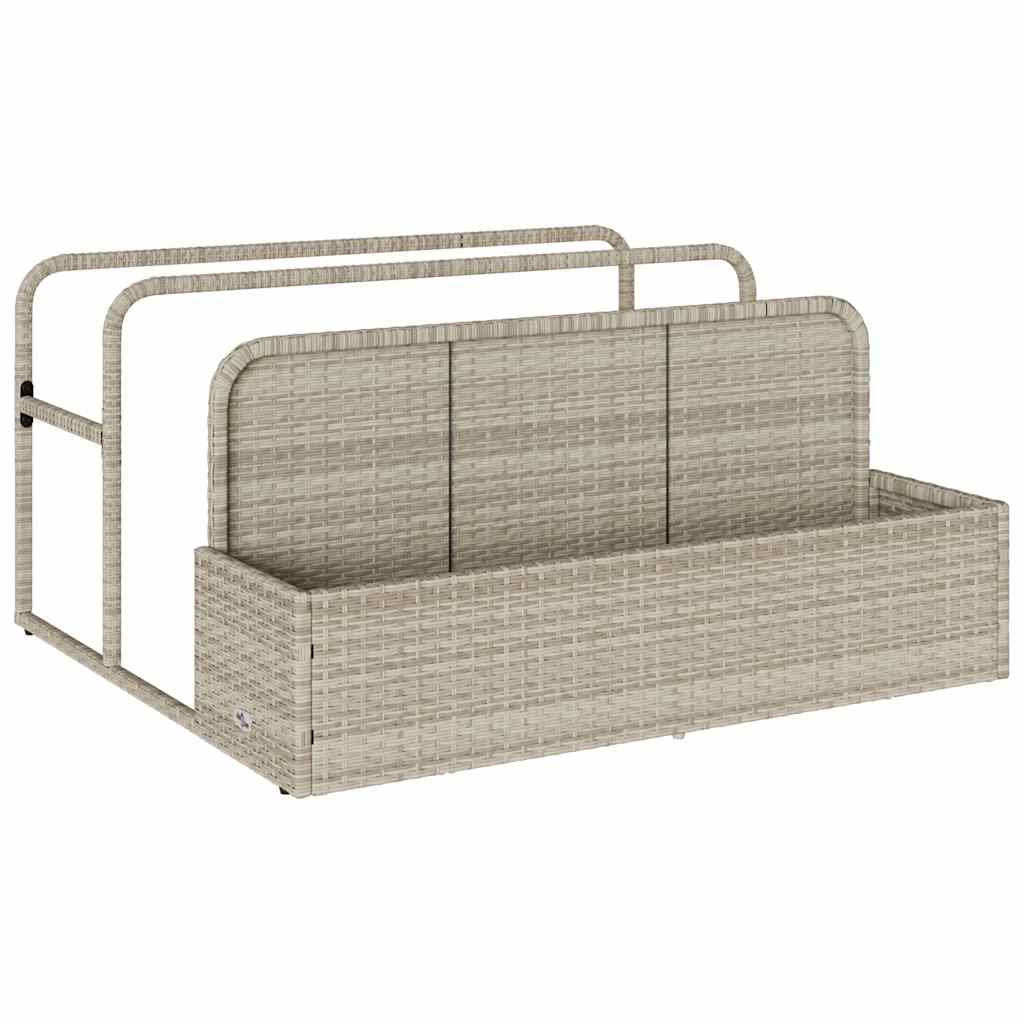 vidaXL Almacenamiento para flotadores de piscina 110x100x57 cm, poliratán Multicolor