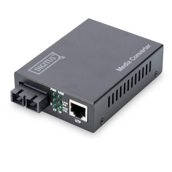 Digitus By Assmann Convertidor de Medios Profesional Ethernet Rápido RJ45 a SC Multimodo 2km