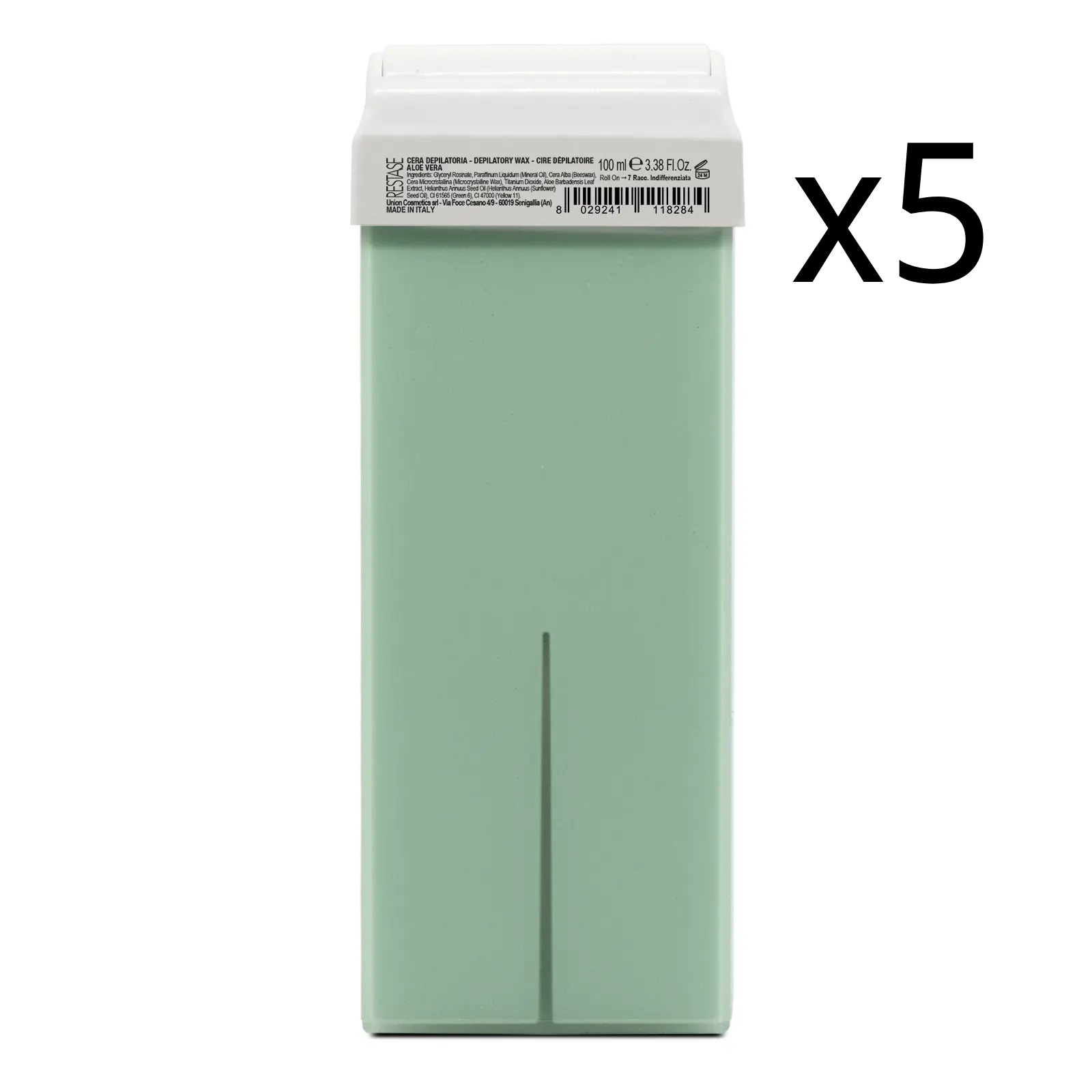 5 Uds Cera Depilatoria Roll-On 100 ml RESTASE – Depilación Fácil, Rápida y Profesional