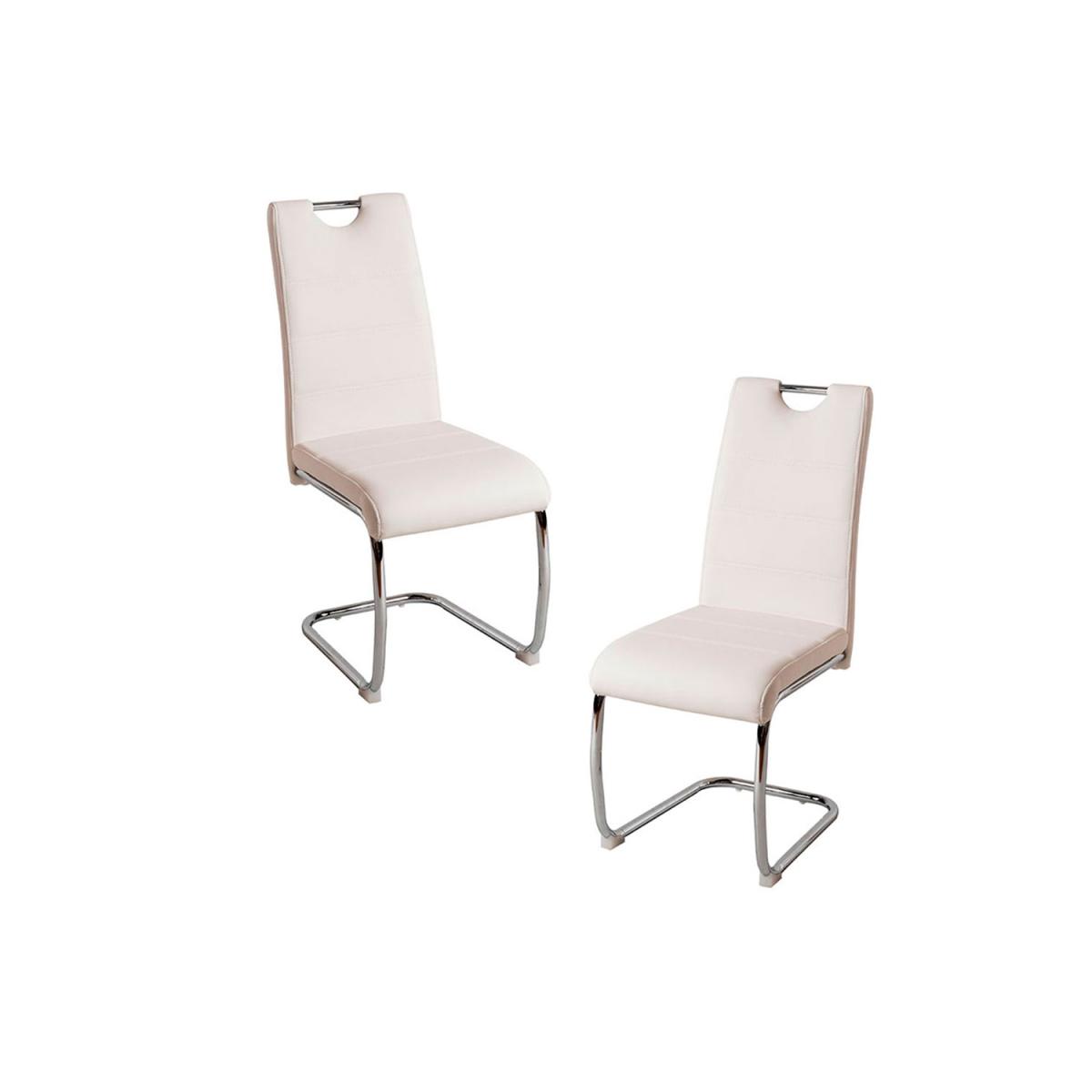 Regalos Miguel - Packs Sillas Comedor - Pack 2 Sillas Hallen Polipiel - Blanco