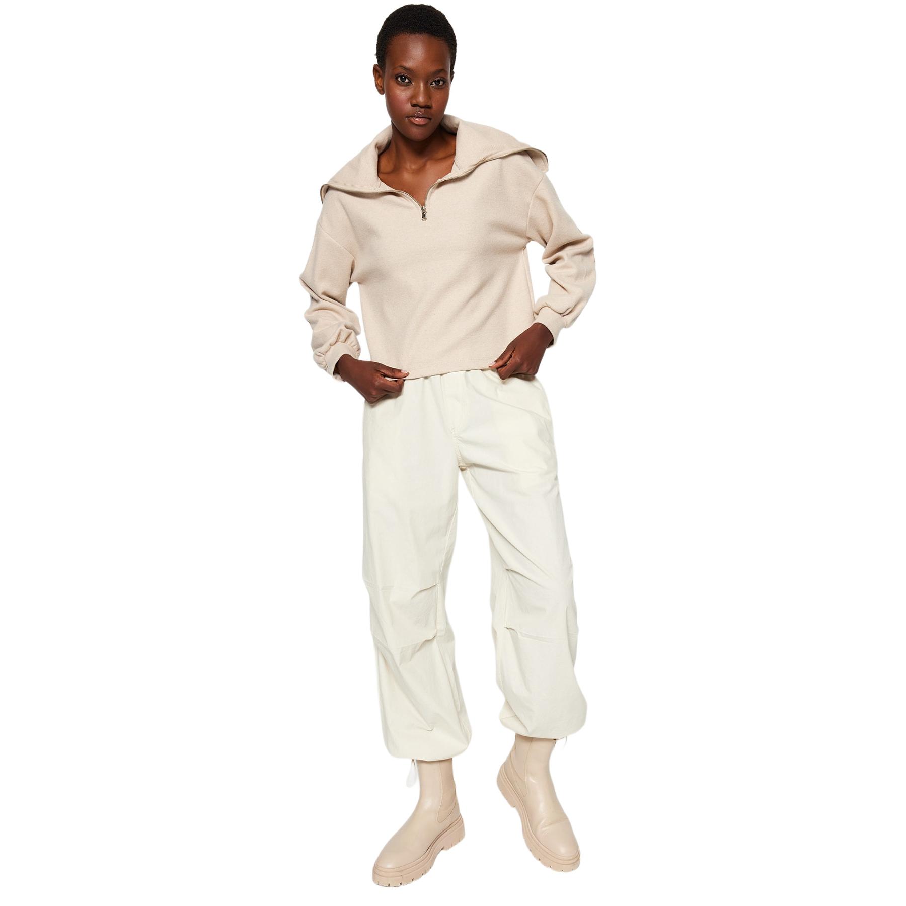 Trendyol Sudaderas De - Cómodas Y Modernas Beige Mujer Extra Grande