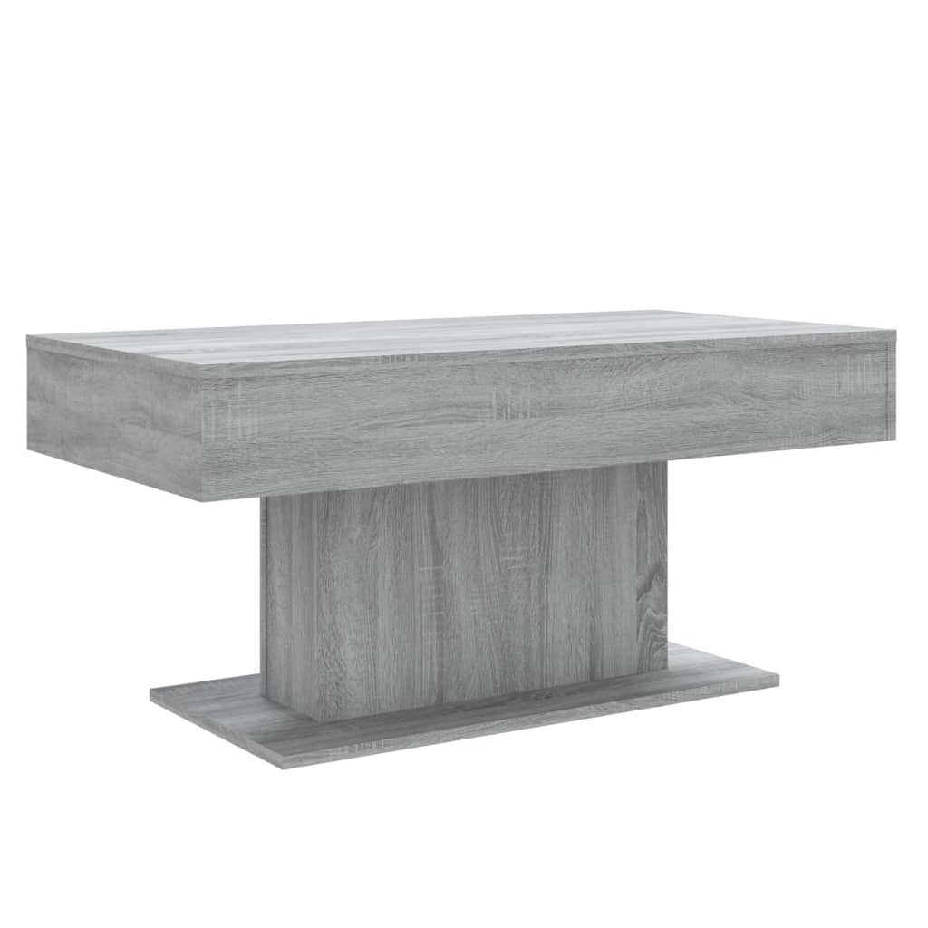 vidaXL Mesa de centro madera de ingeniería gris Sonoma 96x50x45 cm