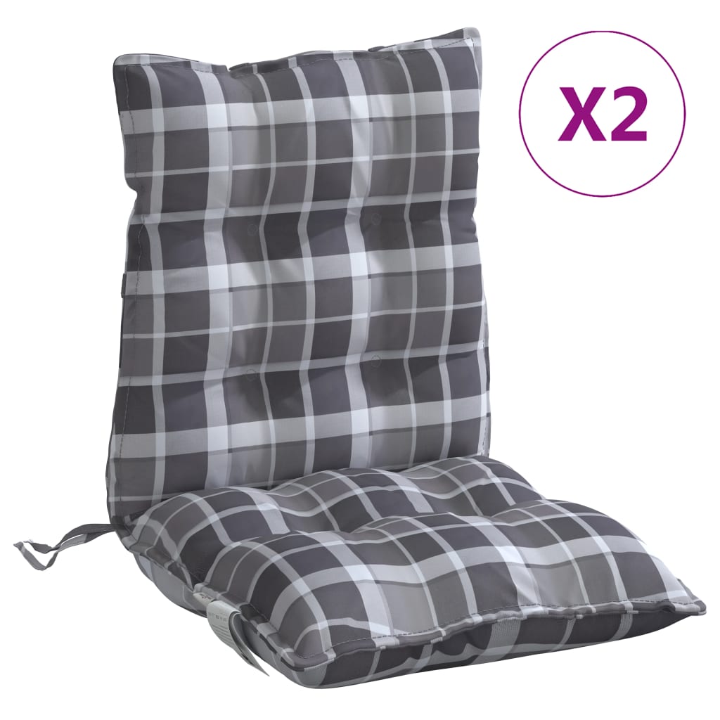 Vidaxl Cojines de Silla de Respaldo Bajo 2 Uds Color Gris, Crema, Beige y Más
