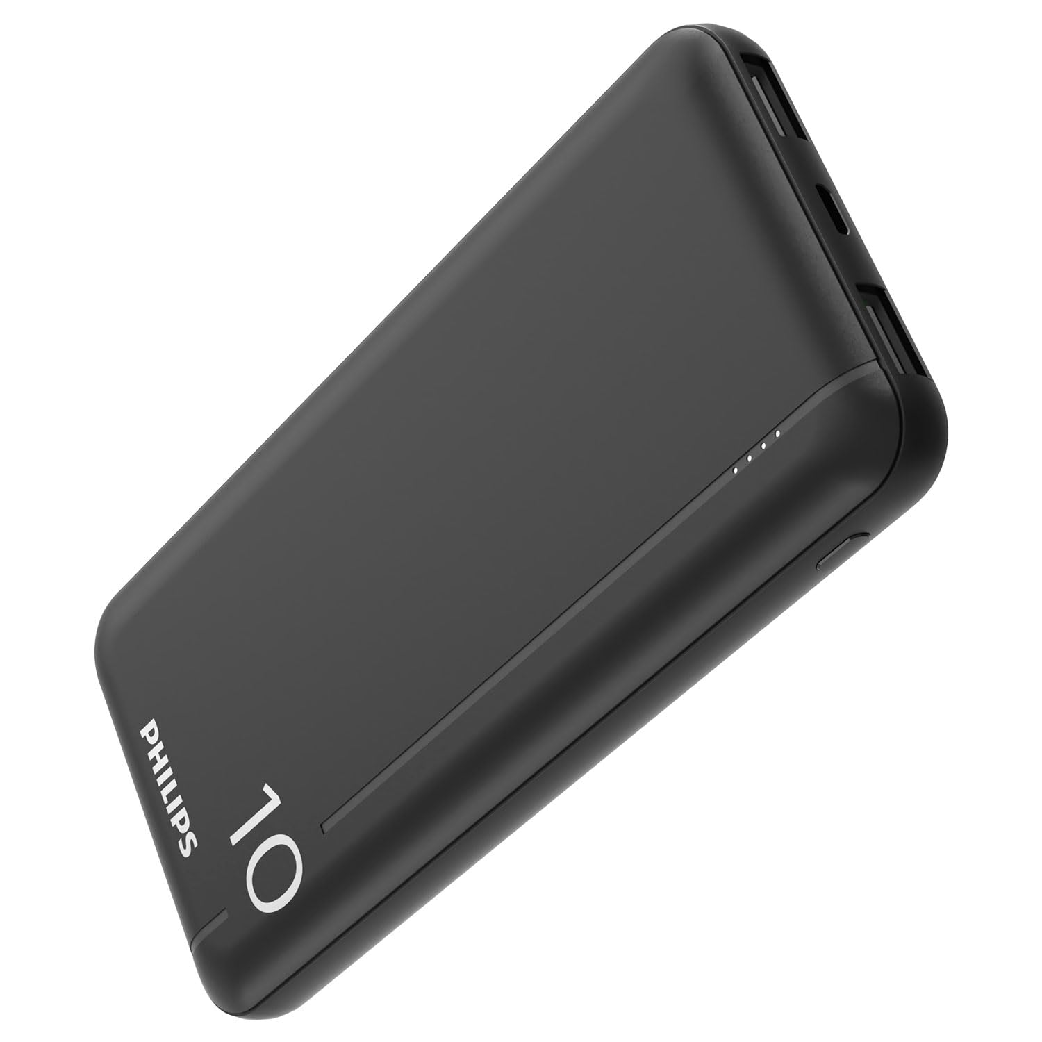 PHILIPS Powerbank de 10000mAh con Puertos de Entrada USB A y USB-C duales, Negro