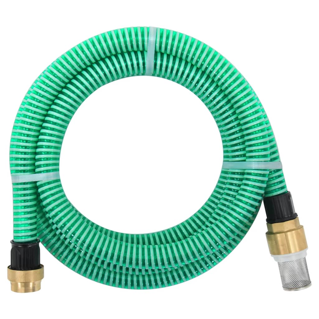 vidaXL Manguera de Succión con Conectores de Latón Herramienta Aspiración Color Negro,  Verde, y mas