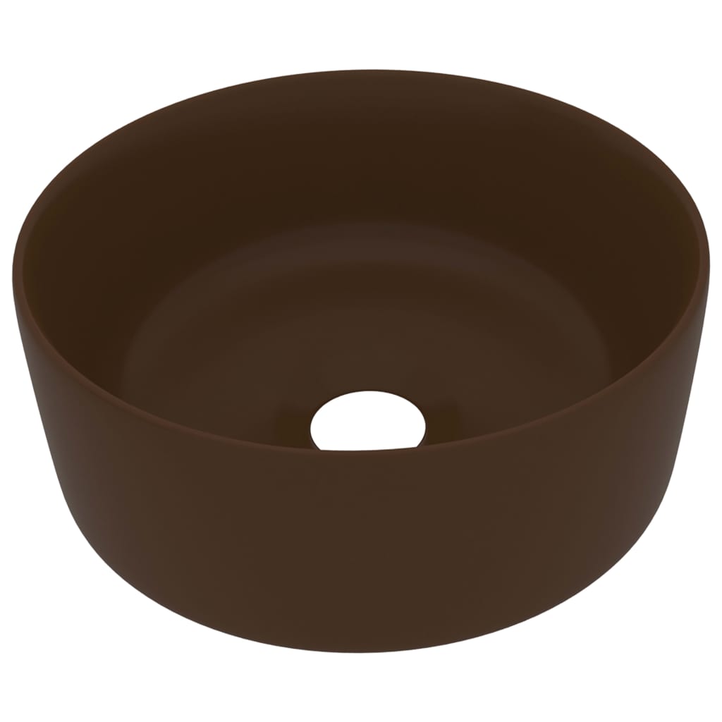 vidaXL Lavabo de Lujo Redondo Cerámica 40x15 cm Vasija Aseo Inodoro Multicolor