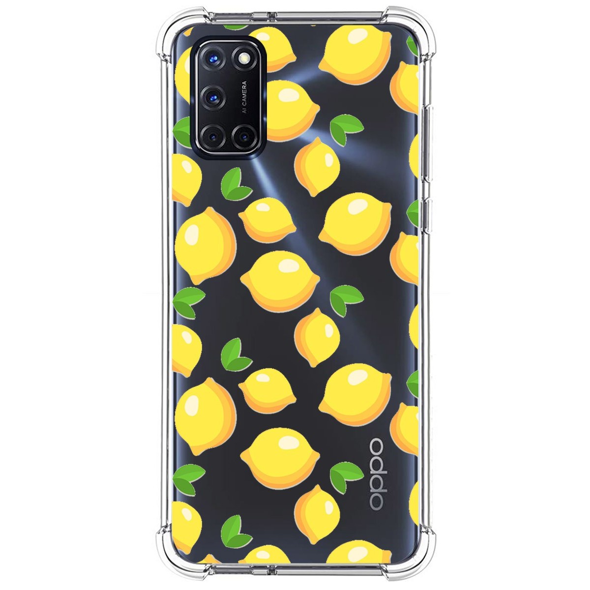 Tumundosmartphone Funda Silicona Antigolpes para Oppo A52 / A72 diseño Limones Dibujos