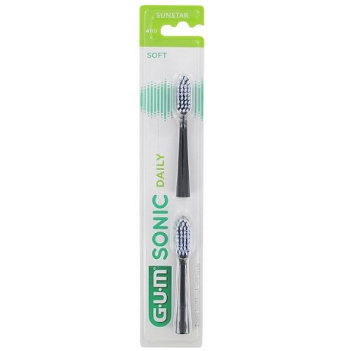 Gum Sonic Daily Recambios Cepillo Negro 2 Unidades