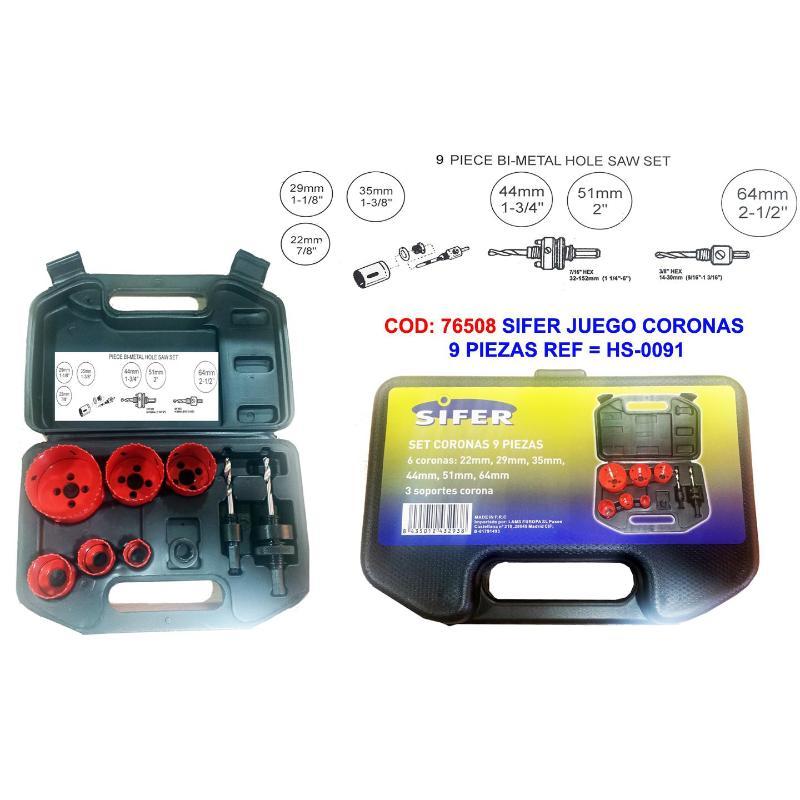 Sifer juego coronas   9 piezas hs0091