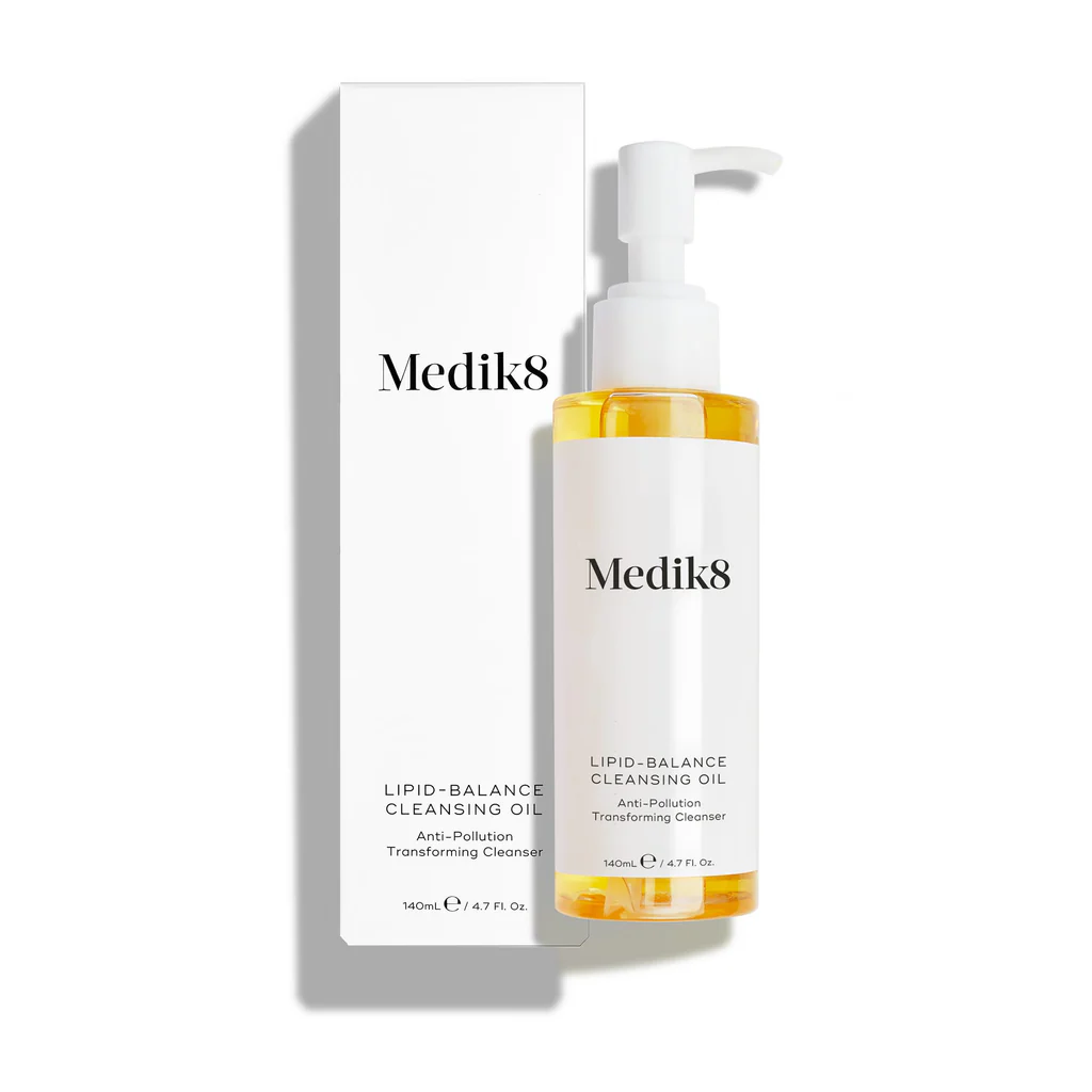 Medik8 - Aceite limpiador facial Lipid-Balance Cleansing Oil™ nutritivo y equilibrante con lípidos esenciales, repara la barrera cutánea sin tirantez, adecuado para todo tipo de pieles, 140 ml