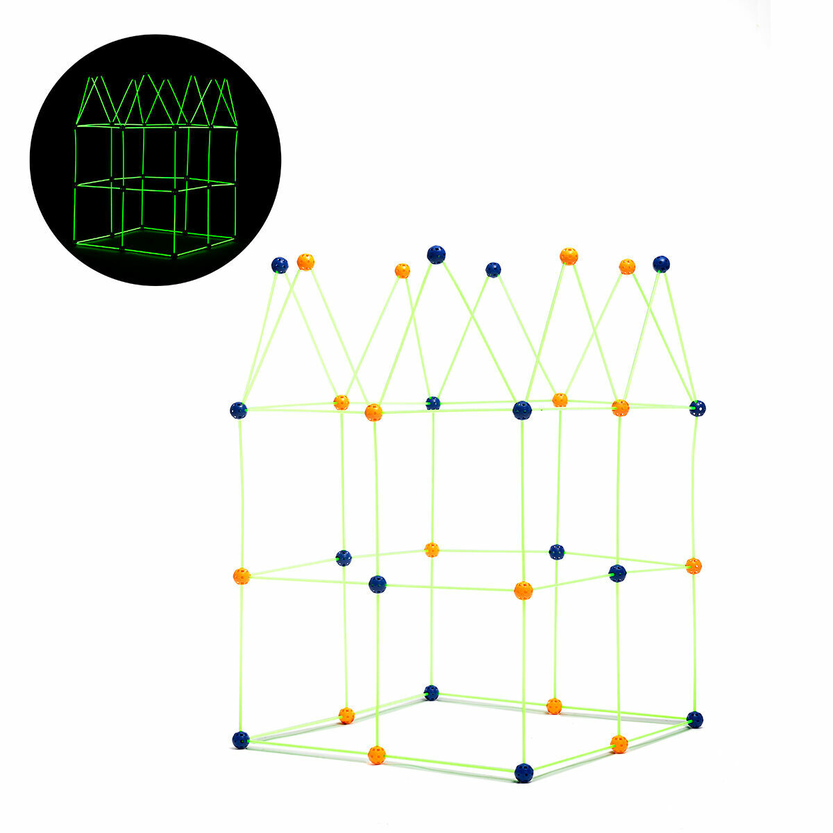 Innovagoods ® 155 piece strong construction kit, construction toys for kids, glow in the dark toy stimulates the imagination, educational toy, gift for children (+3 years).