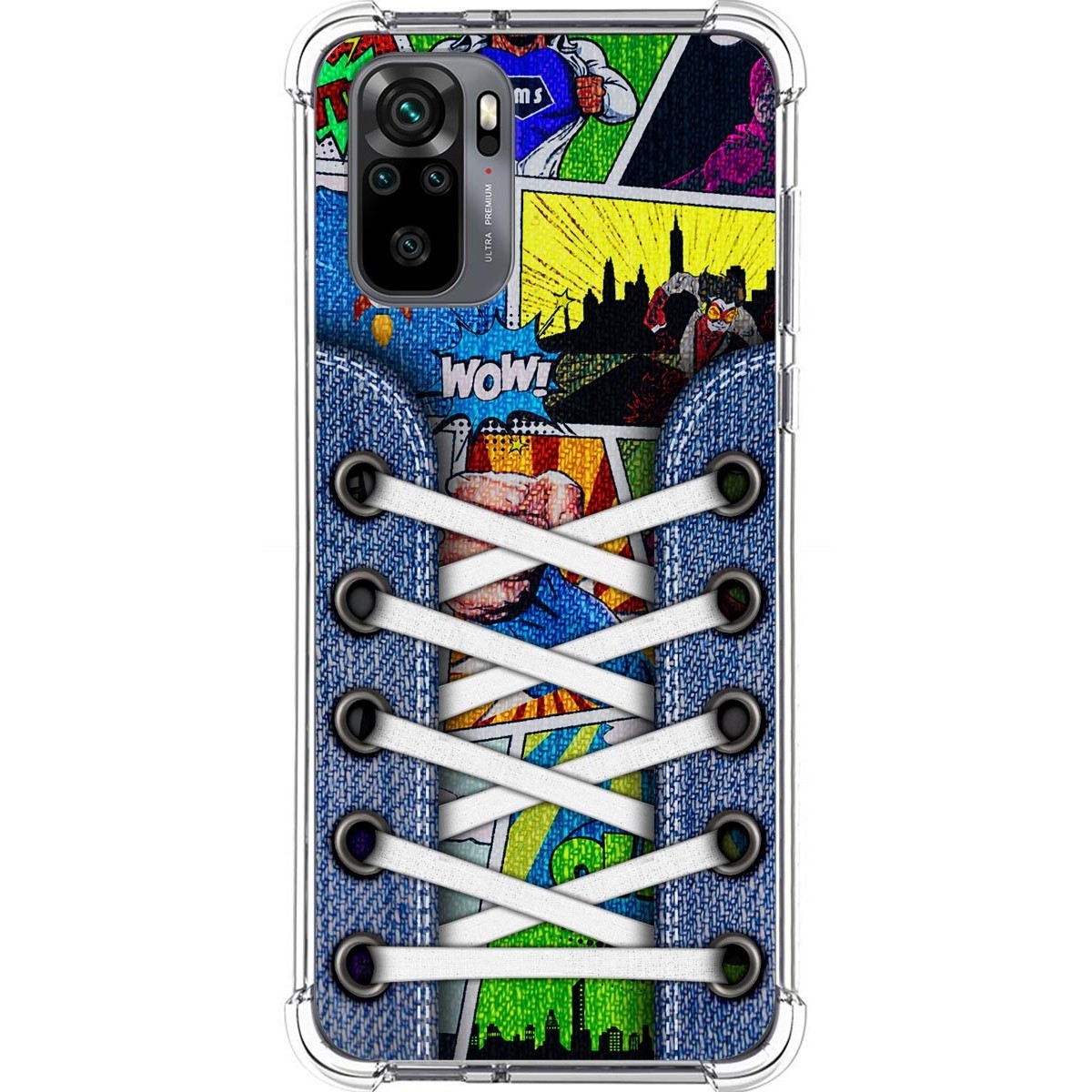 Tumundosmartphone Funda Silicona Antigolpes para Xiaomi Redmi Note 10 / 10S diseño Zapatillas 14 Dibujos