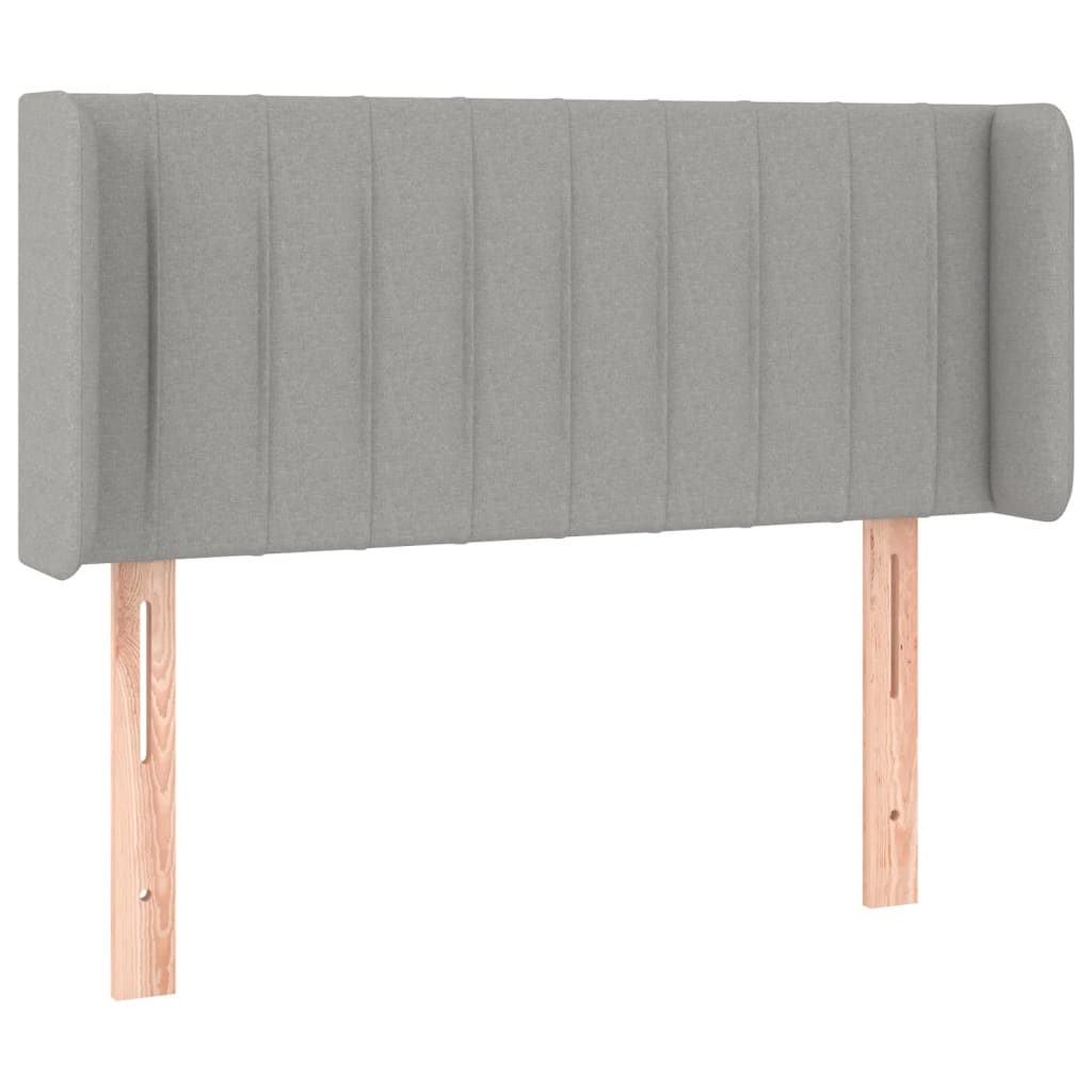 vidaXL Cabecero con LED de tela gris claro 83x16x78/88 cm