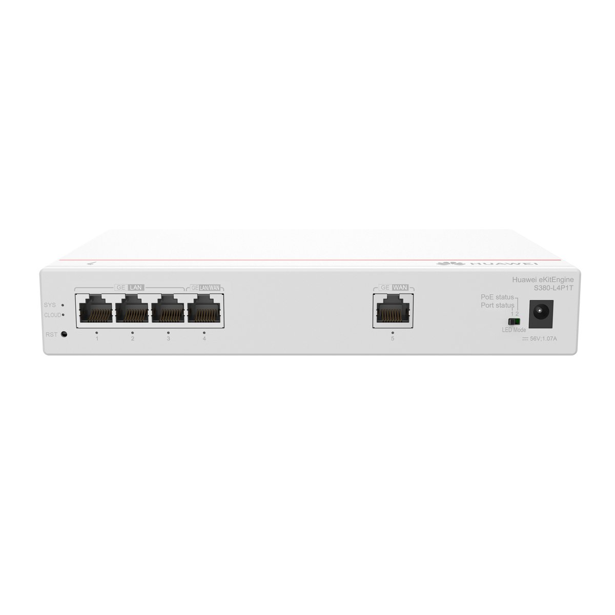 Huawei s380-l4p1t  router  1x ge wan, 4x ge lan, poe+, 50w