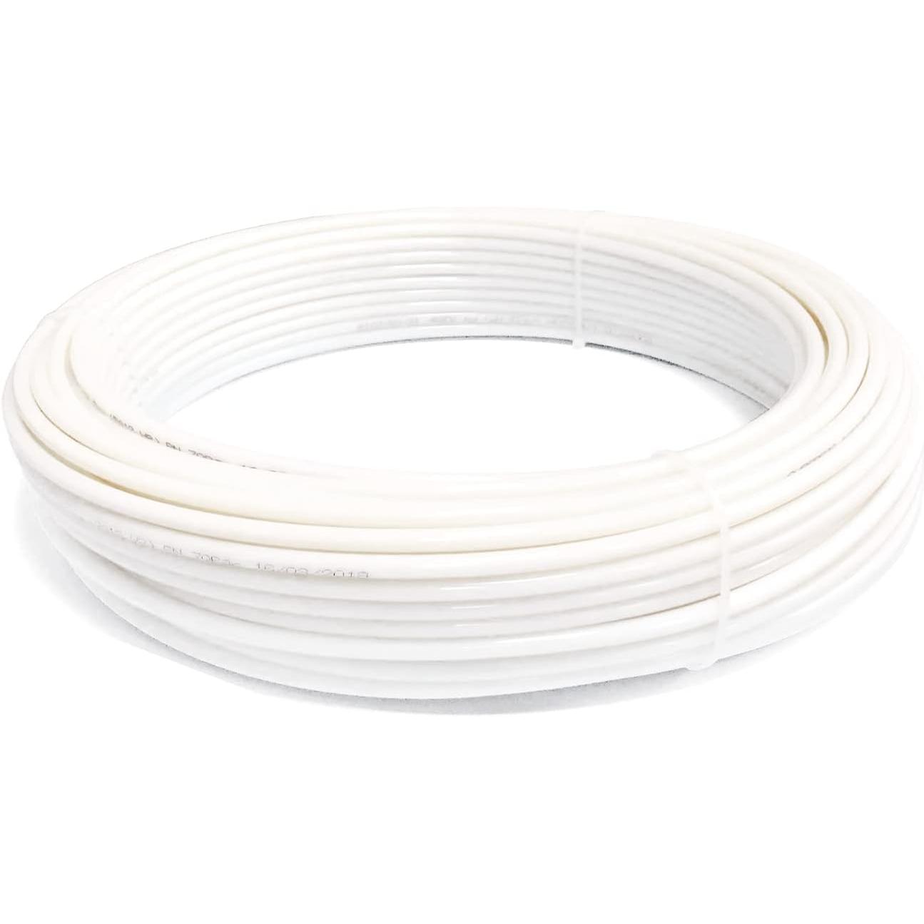 SUPERFOG Rollo de 50 Metros de tubería Fabricada en Poliamida. Medida 1/4". Alta Resistencia. Presión de Rotura 140 Bar. Color Blanco.