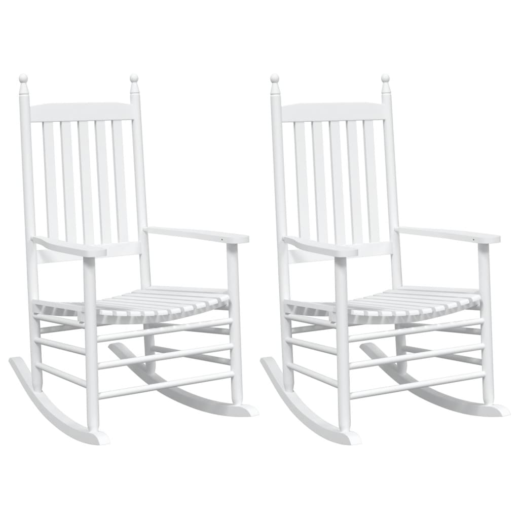 vidaXL Mecedoras con asiento curvo 2 uds madera álamo maciza