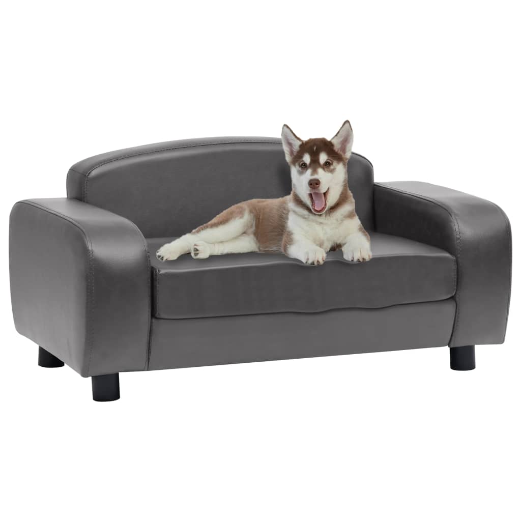 vidaXL Sofá para Perros Cuero Sintético 80x50x40 cm Grueso Acolchado Color Gris,  Marrón,  Negro y mas
