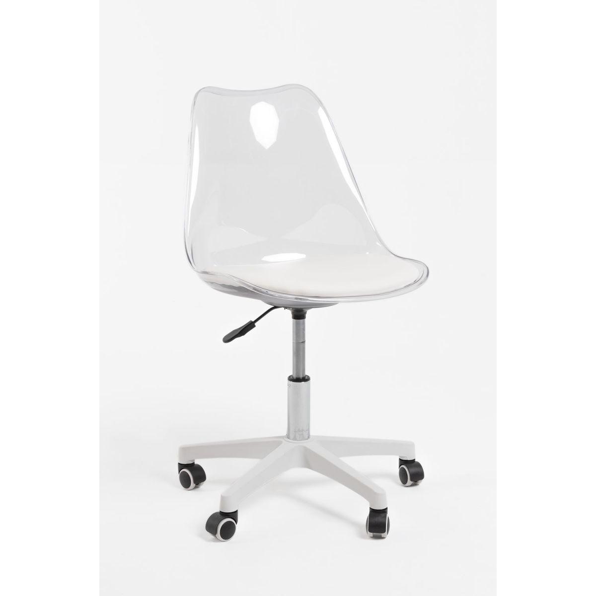 Regalos Miguel - Silla de Oficina Blanca Neo Transparente - Máxima Ergonomía - Ideal para Escritorio y Gaming