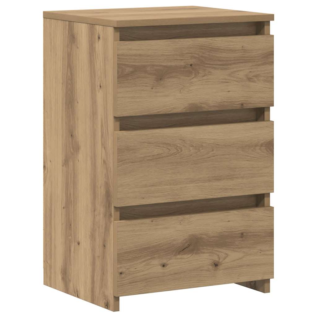 vidaXL Mesitas noche 2uds madera ingeniería roble artisan 40x35x62,5cm