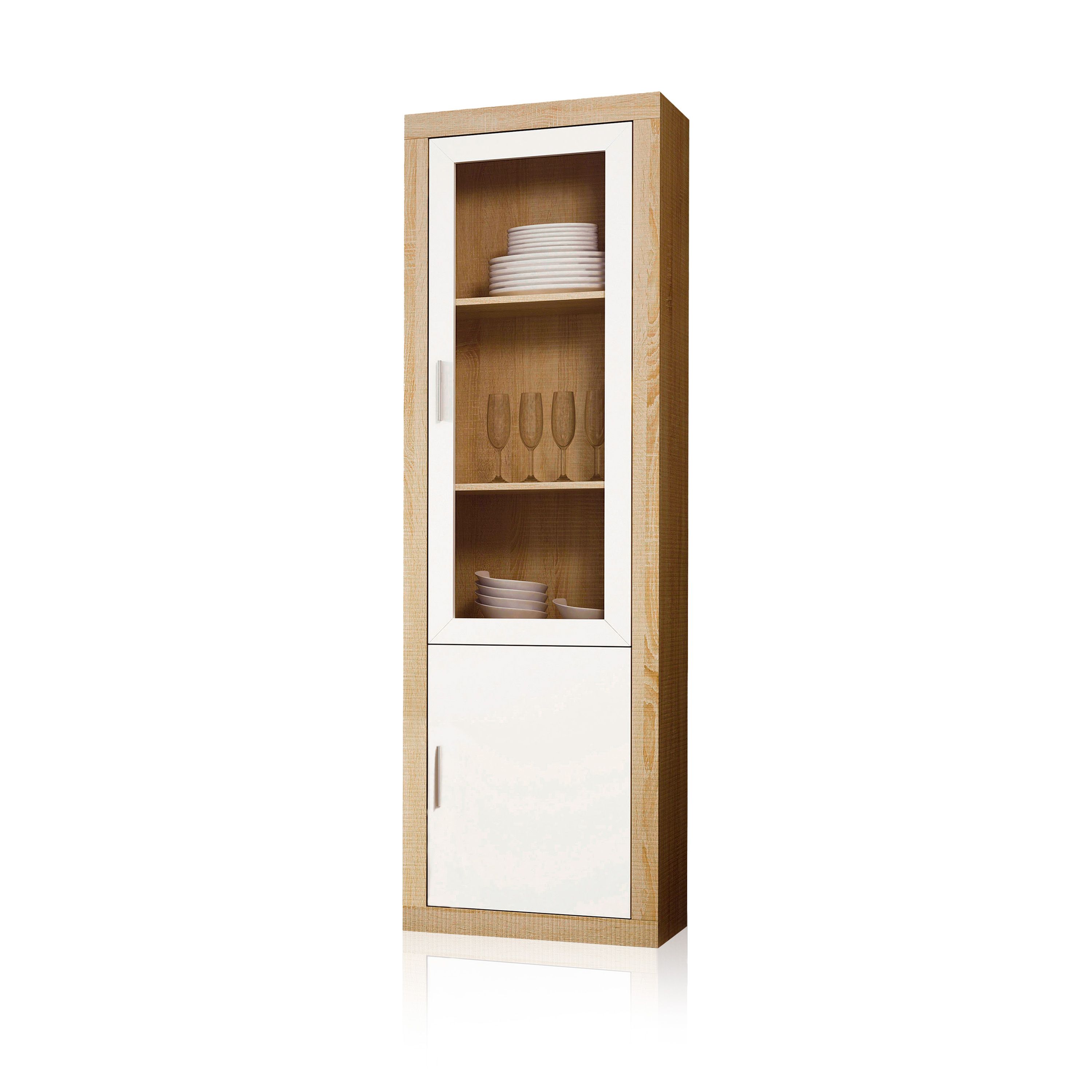 duehome - Vitrina alta de salón con gran capacidad 193,2 cm Nuka