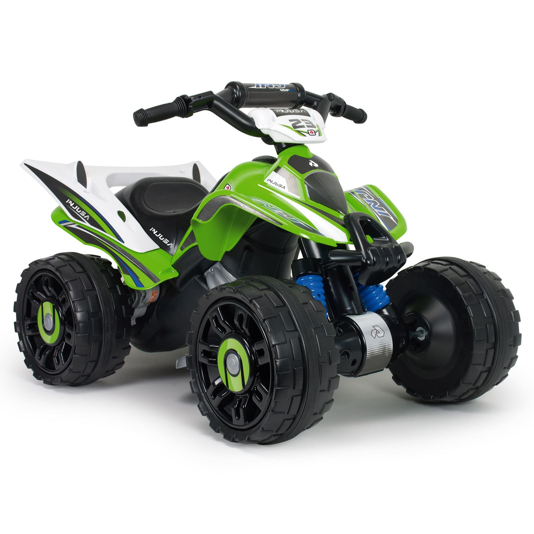 Injusa Quad Eléctrico Infantil ATV 12V para Niños de 2 a 5 Años con Pedal Acelerador | Marcha Atrás | Velocidad Máxima 6 Km/h