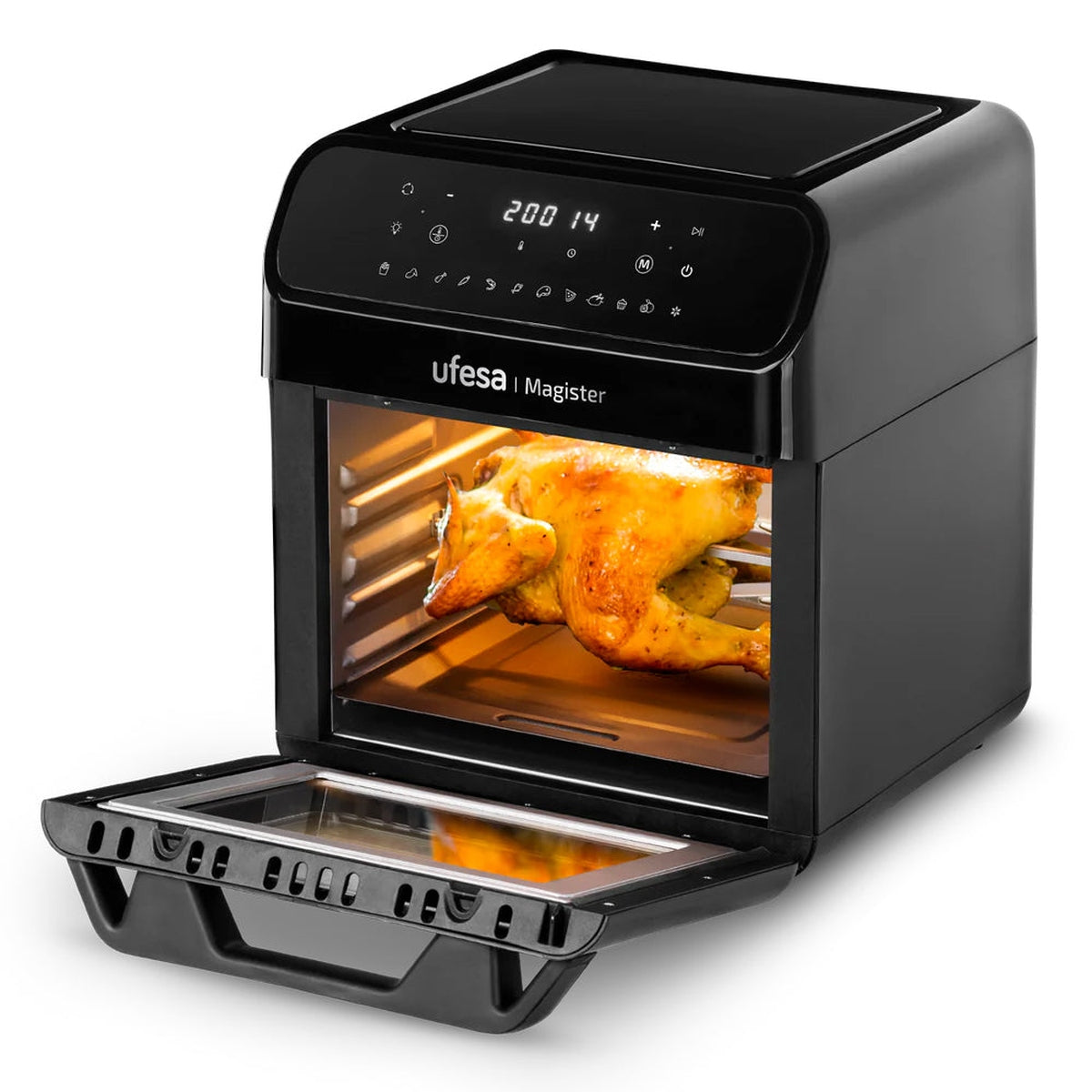 Ufesa - Freidora de aire digital 12L Magister con tecnología 360º de circulación de aire, 12 programas preestablecidos y función de deshidratar para cocina saludable y versátil